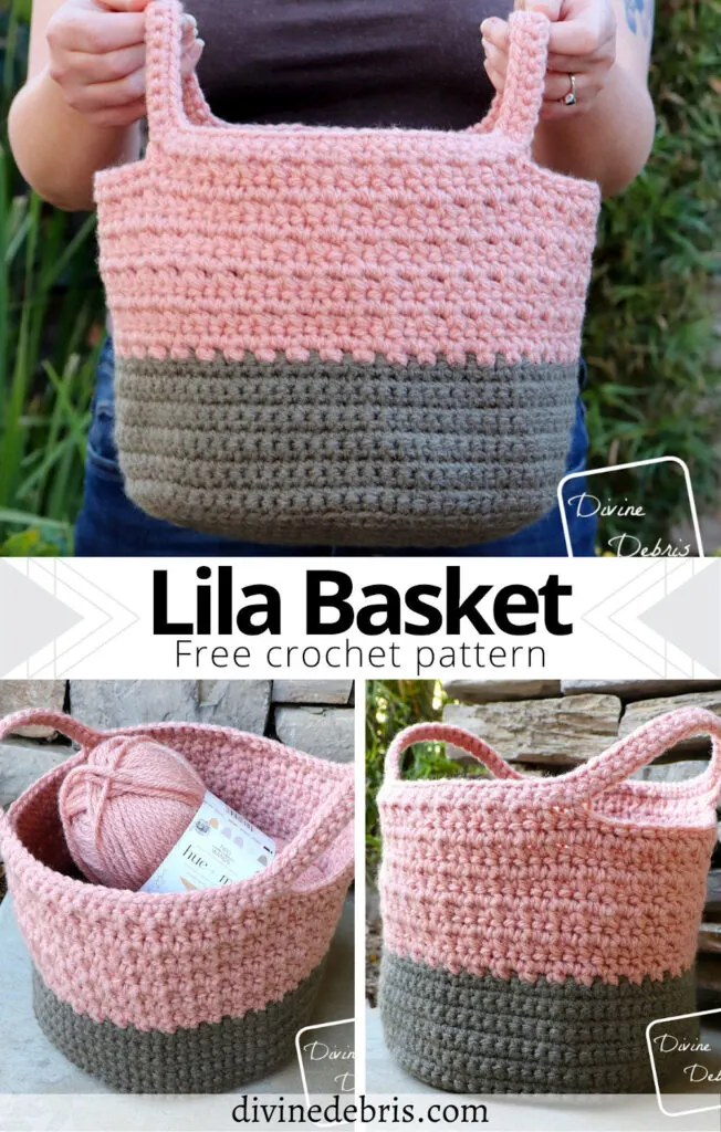 Add a little crochet to your home (or maybe add more would be correct) with this easy bottom up basket design.The free Lila Basket crochet pattern is an easy yet texture rich pattern worked in the round and uses bulky yarn to give it a little extra stability. 