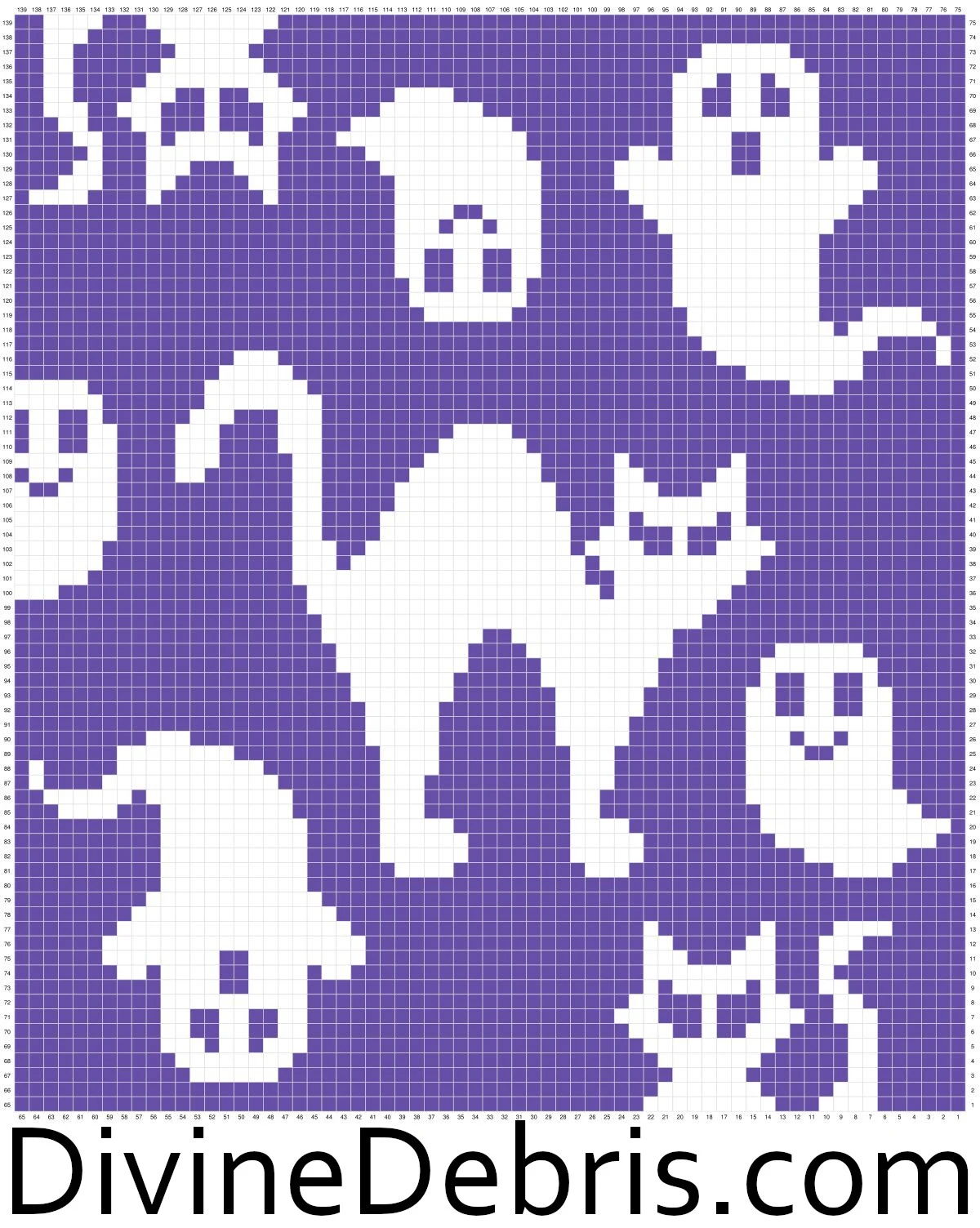 Graph for the A Ghoul's Best Friend Blanket.