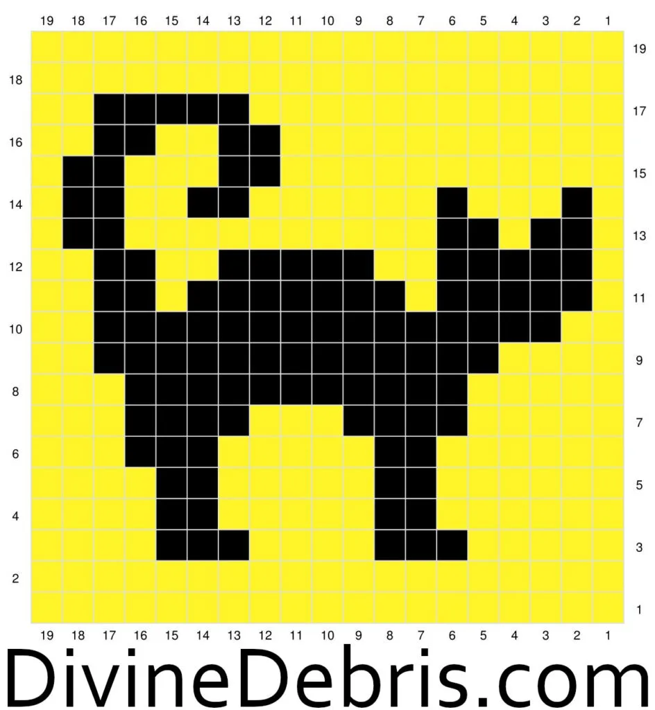 Graph for the Cat Halloween Square by Divine Debris.