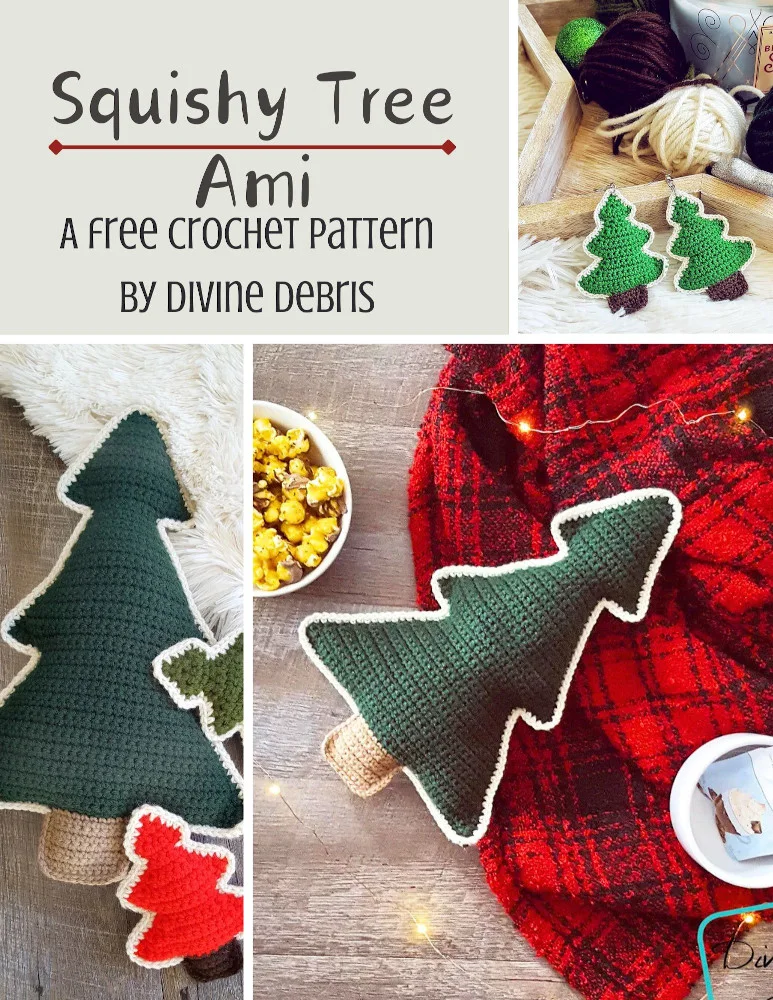 Make a great Christmas with a whole family of crochet tree designs. These Squishy Tree Ami crochet patterns are free and waiting to be made!