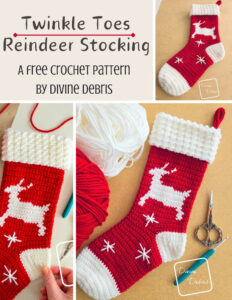 Twinkle Toes Reindeer Stocking Free Crochet Pattern – Homemade Christmas