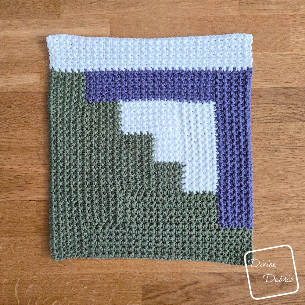 Mountain Log Cabin Blanket Section 12 example