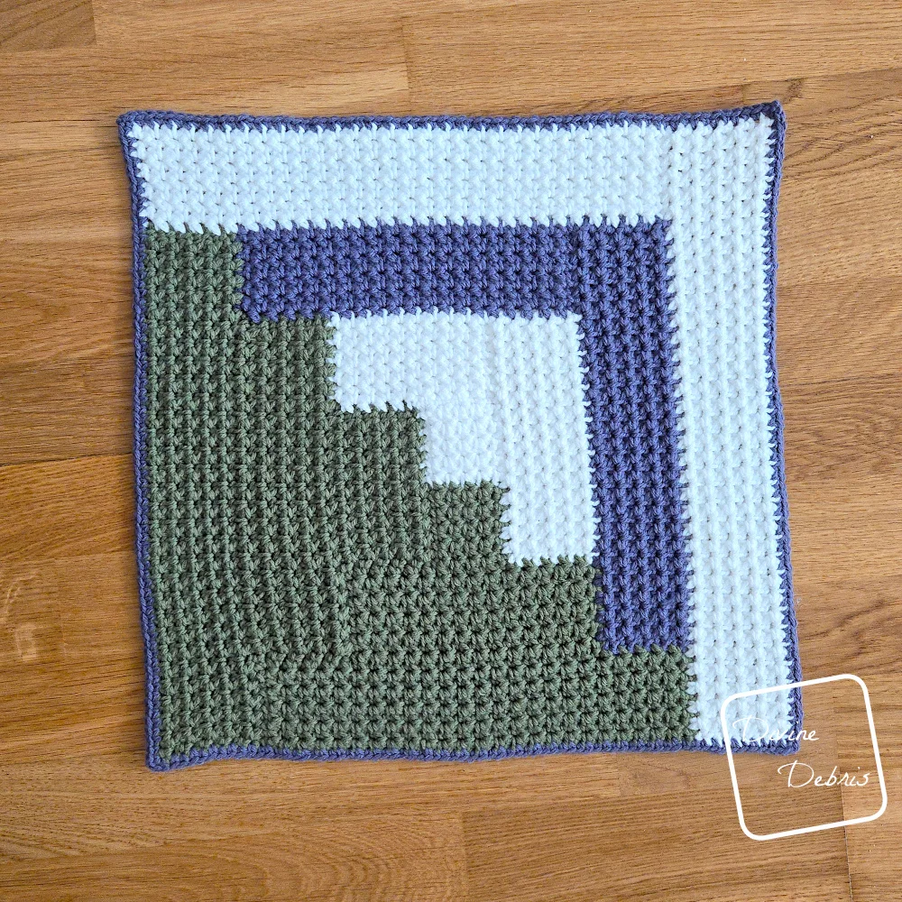 Mountain Log Cabin Blanket Square Border example