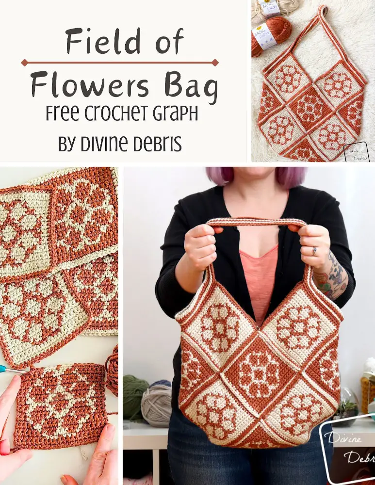 Learn to make this fun and spring inspired design, the Field of Flowers Bag, from free crochet graphs and assembly instructions by Divine Debris. Great for stash busting!