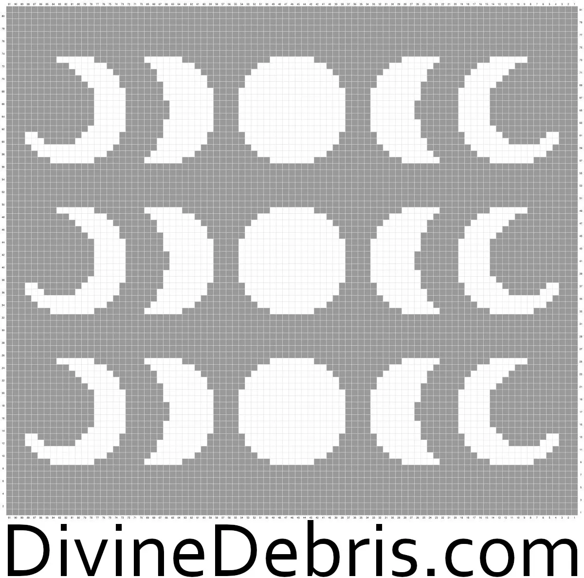 Graph for the Moon Phase Wall Hanging.