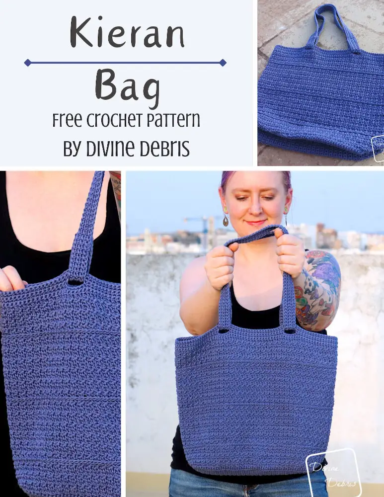 Learn to make the textured, fun, customizable, and easy to make Kieran Bag from a free crochet pattern by Divine Debris. 