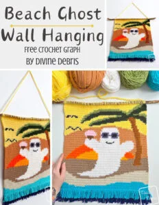 Free Beach Ghost Wall Hanging Crochet Pattern – Summerween!