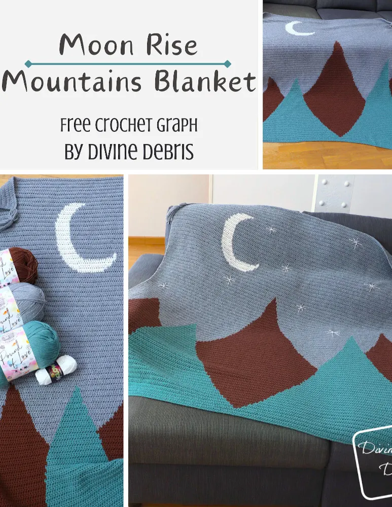 Learn to make the Color Swirl Blanket, an adventure of color and half double crochet stitches, from a free crochet graph by Divine Debris