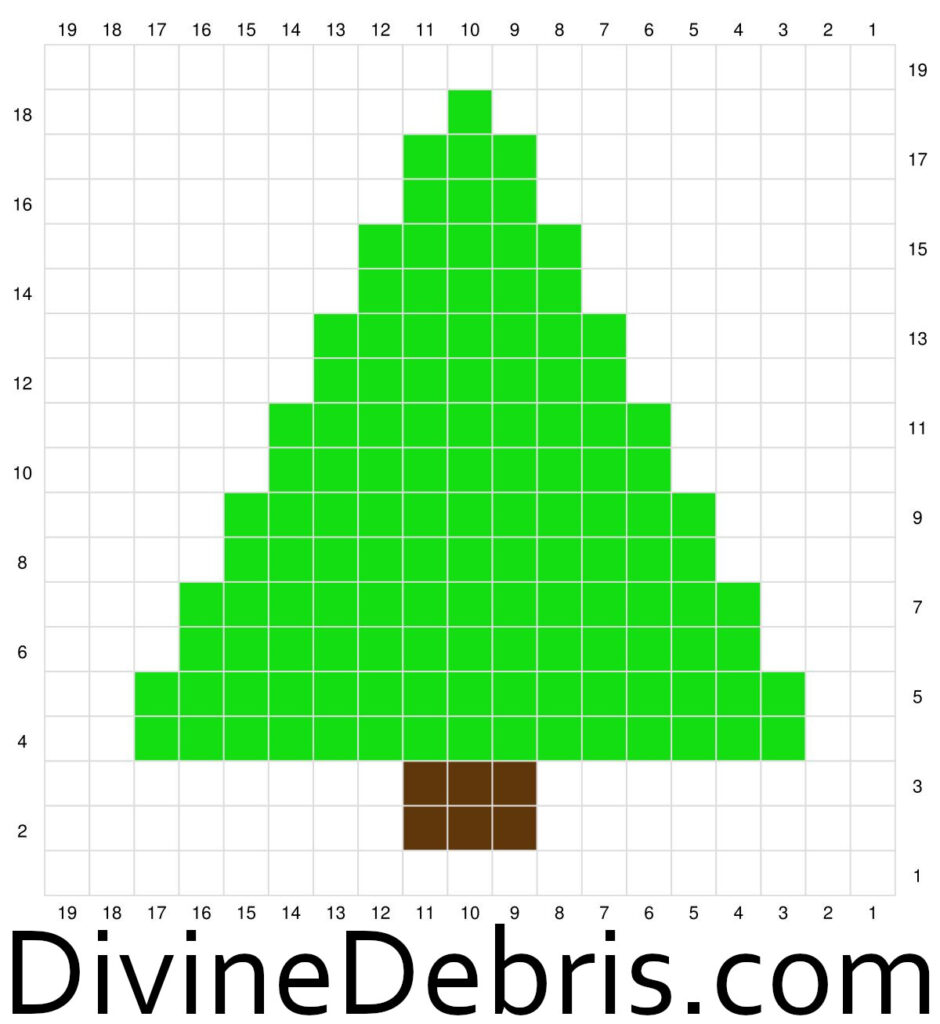 Graph for the Patchwork Christmas Bag Christmas Tree Square by Divine Debris