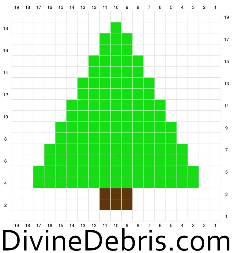 Graph for the Patchwork Christmas Bag Christmas Tree Square by Divine Debris