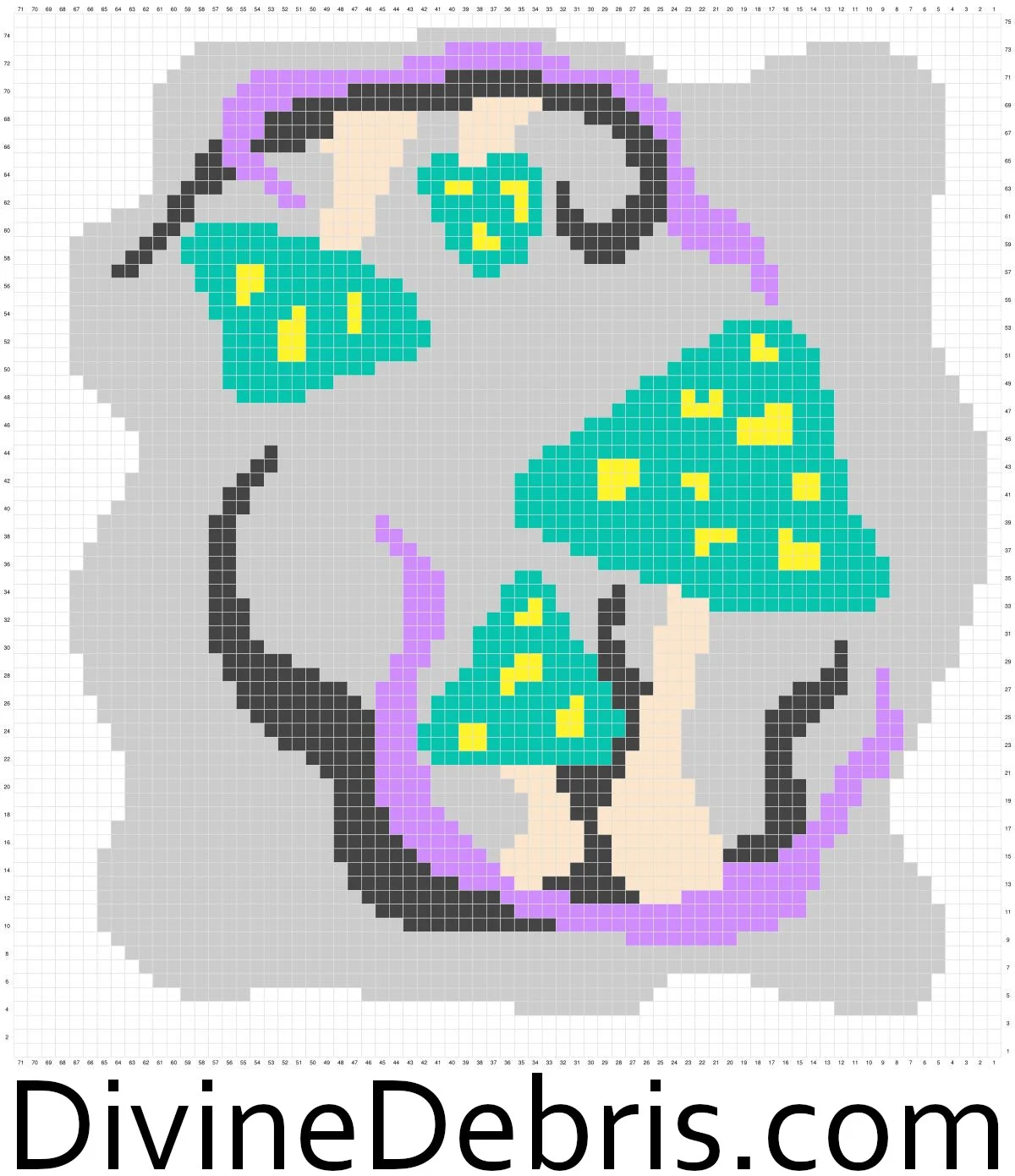 Graph for the Wild Mushrooms Wall Hanging by Divine Debris.