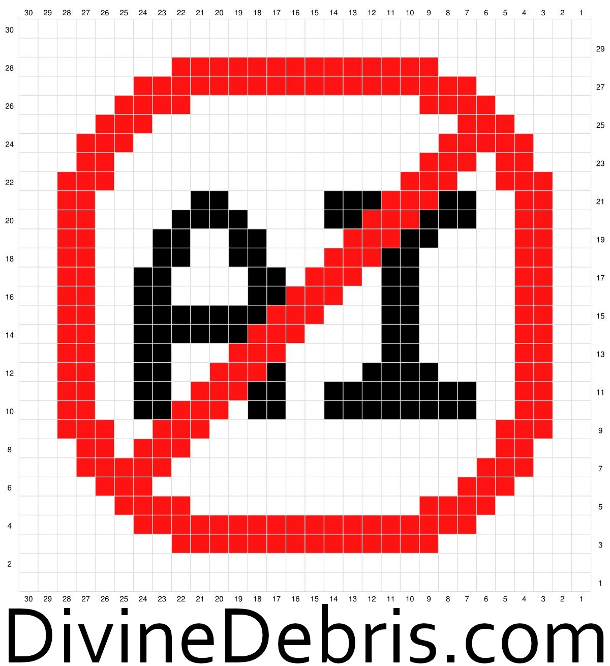 Graph for the Anti AI Wall Hanging crochet pattern by Divine Debris