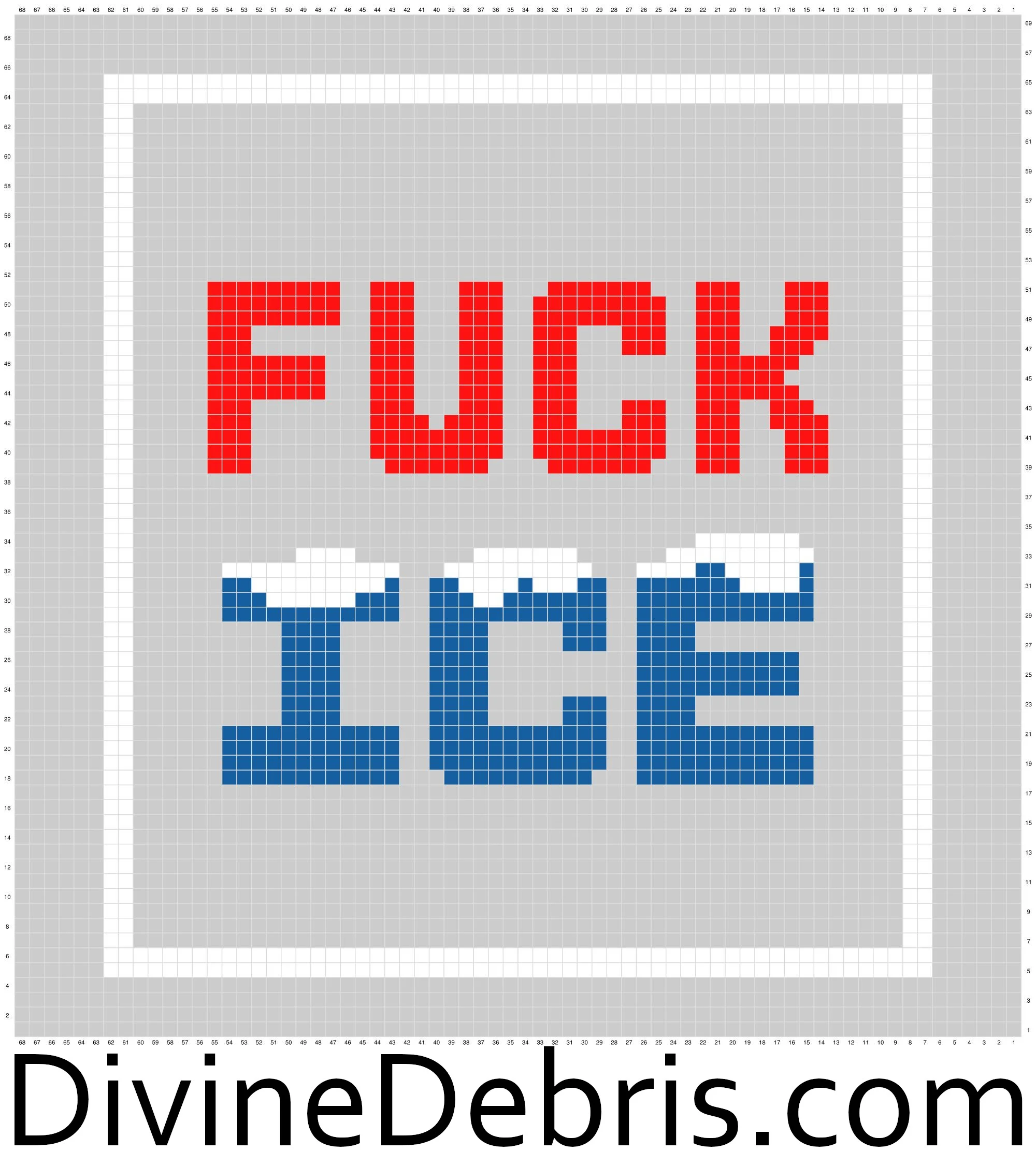 Graph for the Fuck Ice Sign Wall Hanging by Divine Debris