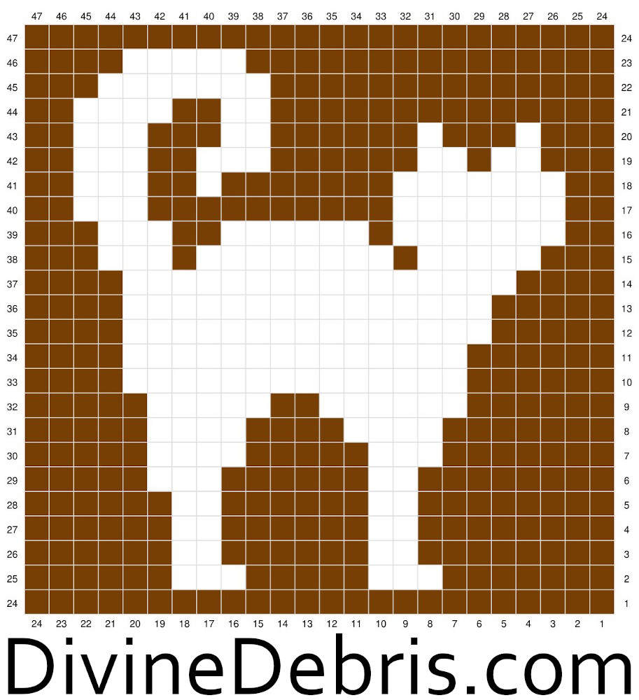 Graph Cat A1 for the C2C Cat Lady Square Blanket crochet pattern by Divine Debris.
