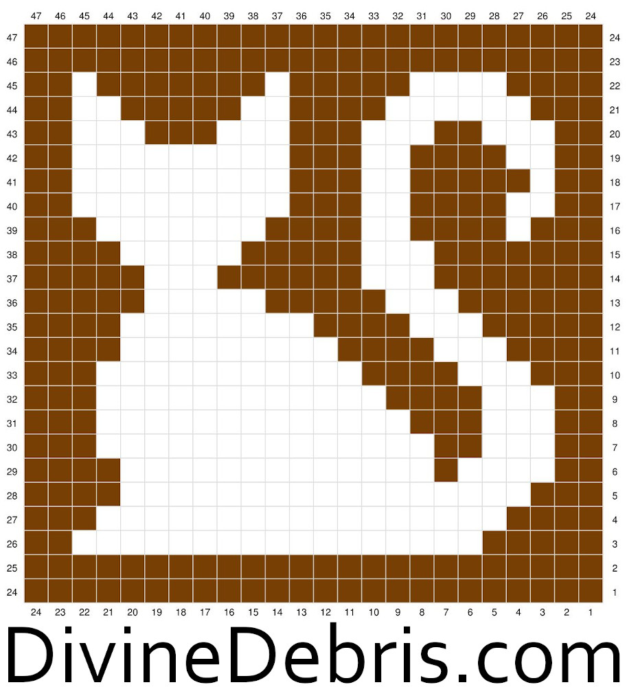 Graph Cat A2 for the C2C Cat Lady Square Blanket crochet pattern by Divine Debris.