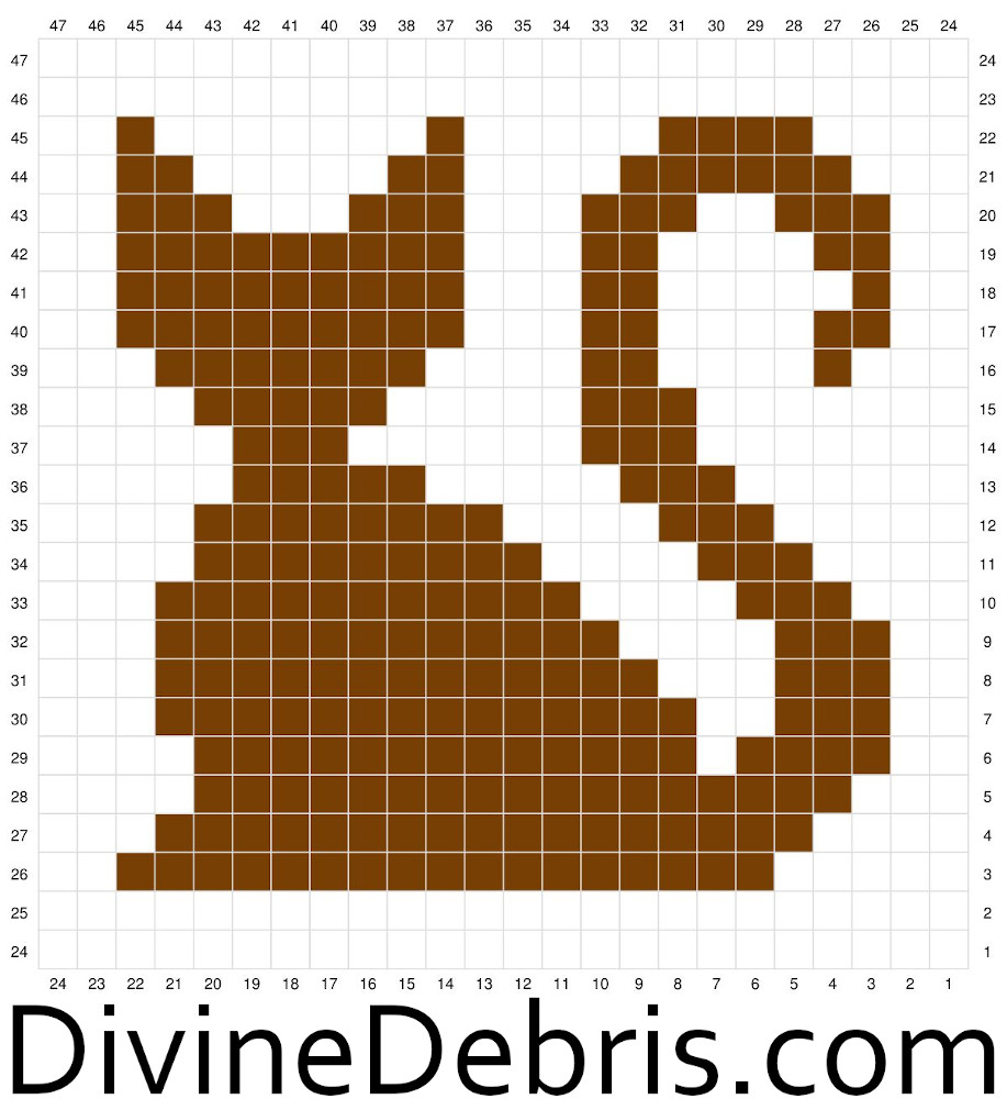 Graph Cat B2 for the C2C Cat Lady Square Blanket crochet pattern by Divine Debris.