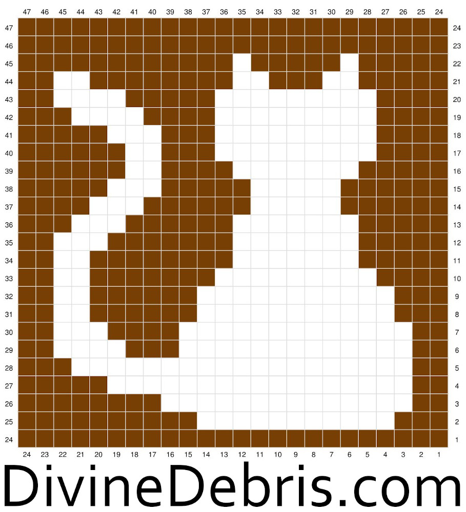 Graph Cat A3 for the C2C Cat Lady Square Blanket crochet pattern by Divine Debris.