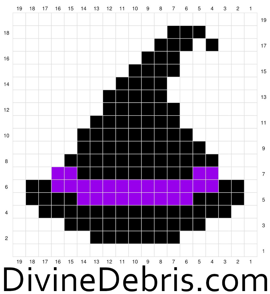 Graph for the Patchwork Witch Bag Witch Hat Square by Divine Debris